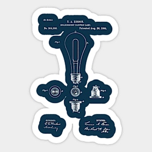 EDISON PATENT / Edison Patent 304086 Blueprint Sticker